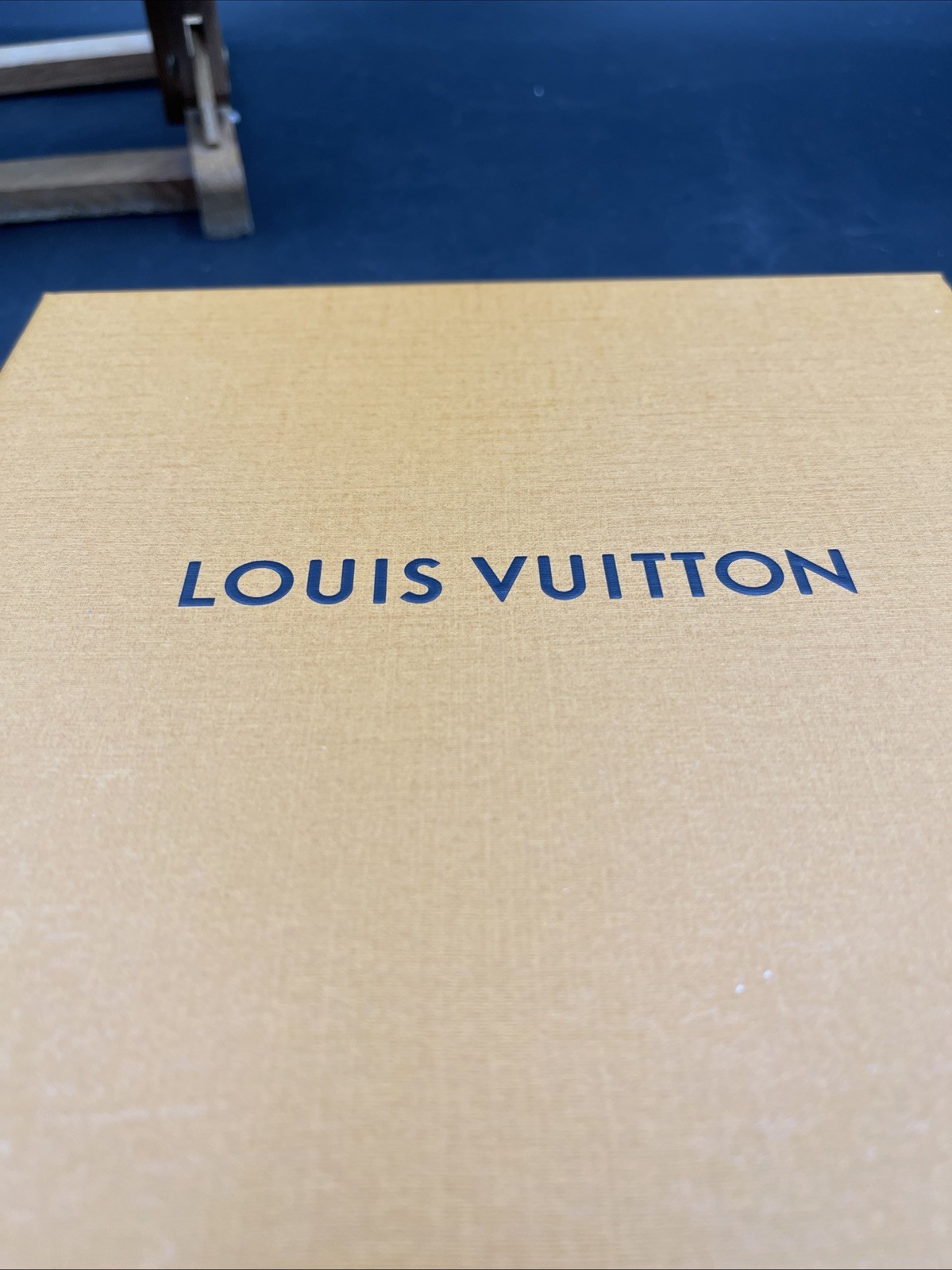 Louis Vuitton Orange Drawer Gift Box with Blue Pull Tab – 7.12 “ Square