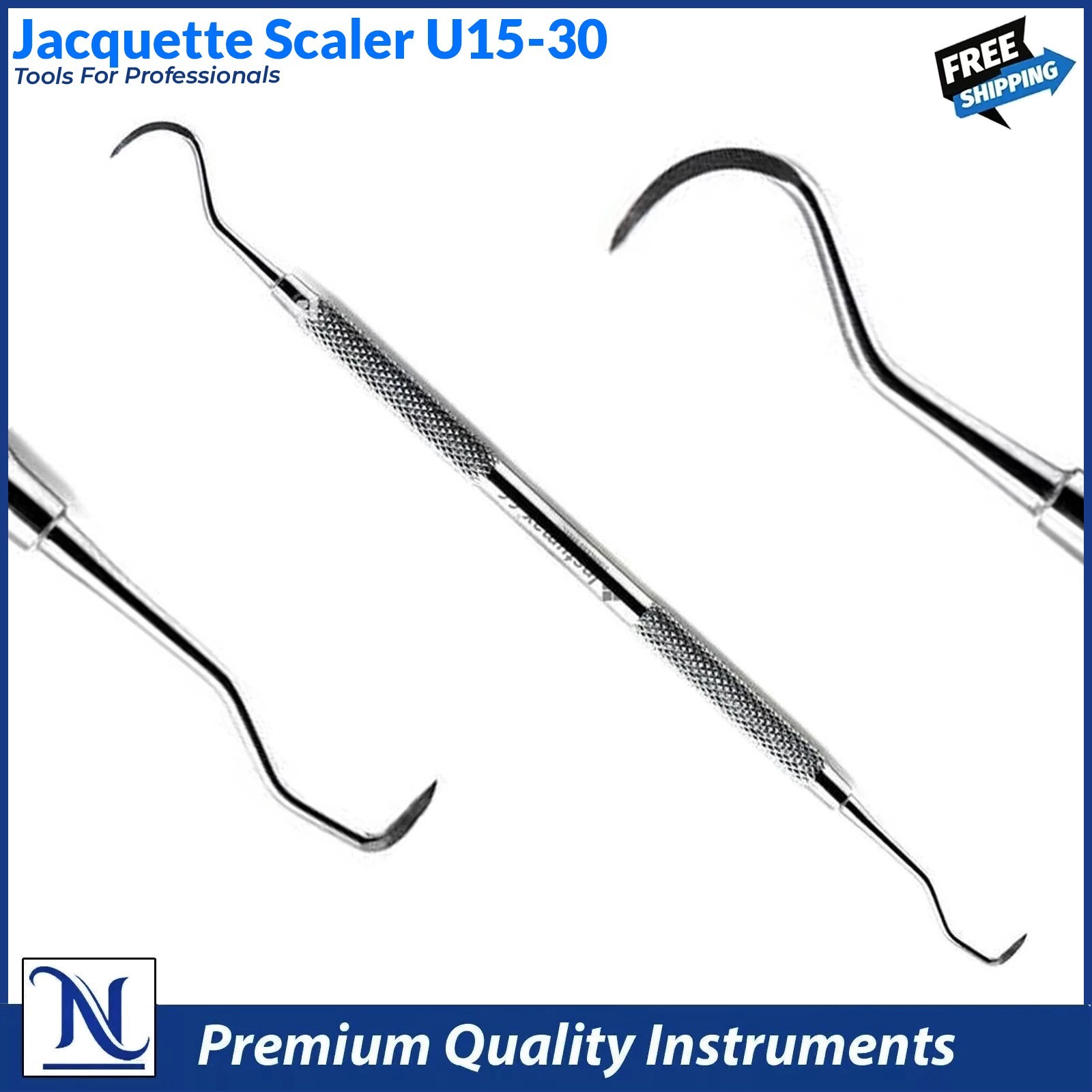 Dental Sickle Scaler Anterior Towner Jacquette scaler U15-33 DE W/Hollow Handle