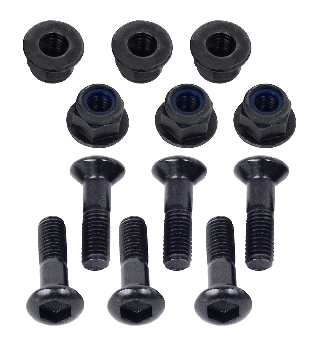 Outlaw Racing Black Rear Sprocket Bolts and Lock Nuts Motorcycle Motocross