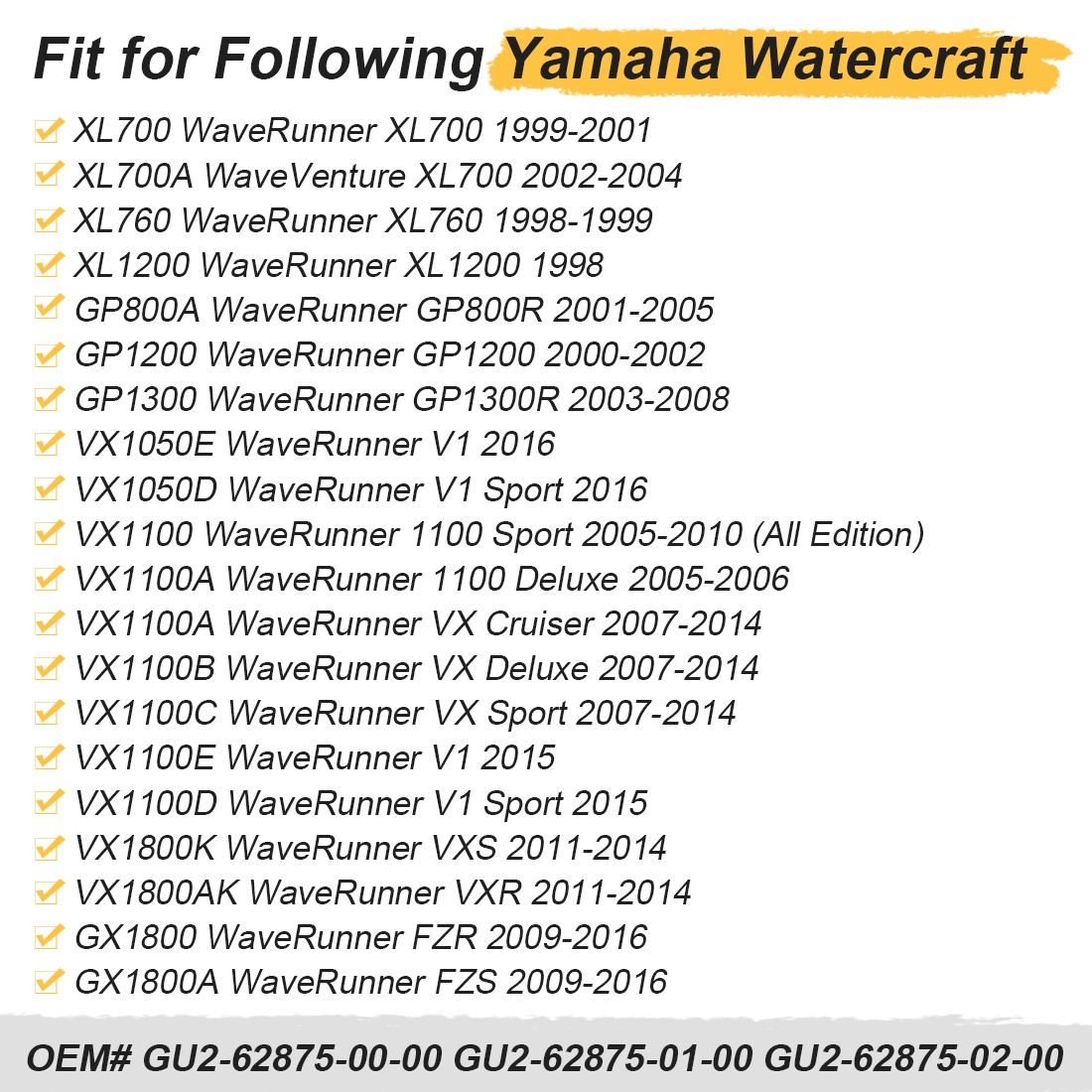 Glove Box Lid Lock Latch GU2-62875-02-00 For Yamaha WaveRunner XL GP VX FZR FZS