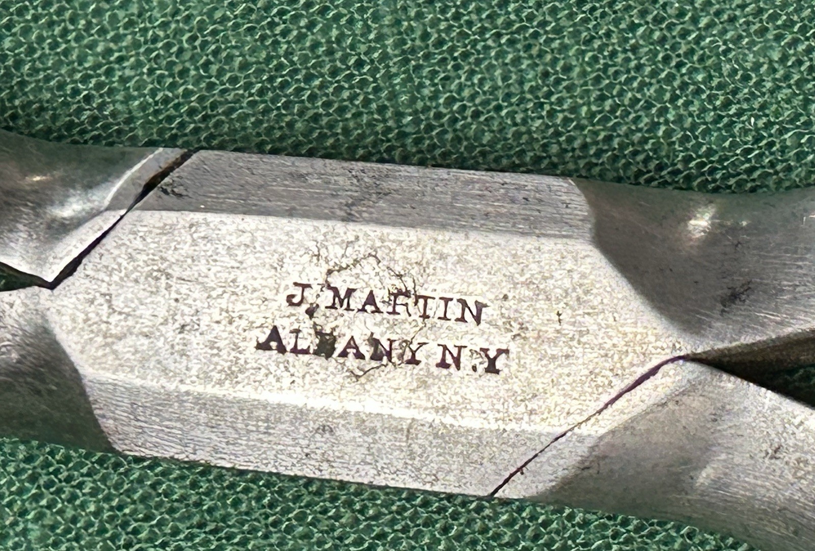 Orig 19th Century Civil War Dental Tooth Extractor Marked J. Martin Albany NY