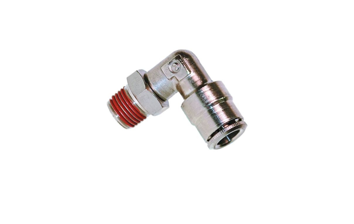1/4" Hose x 1/8" NPT Push To Connect 90 Degree Swivel Elbow Fitting