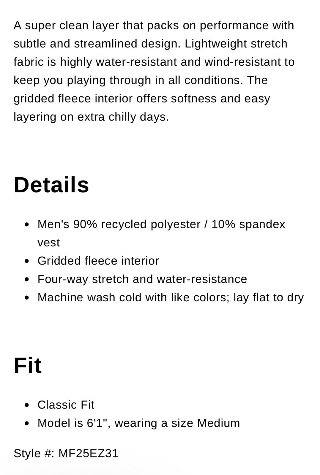 Peter Millar Gust Men's LARGE Carbon Black Full Zip Vest $195 MF25EZ31