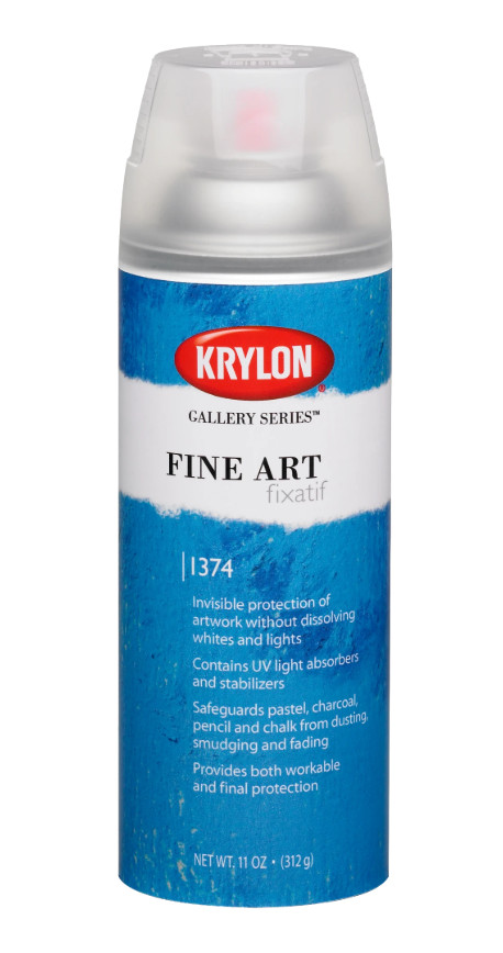 Krylon 1374 Fine Art Fixatiff - Gallery Series - Protect Artwork - 11 oz