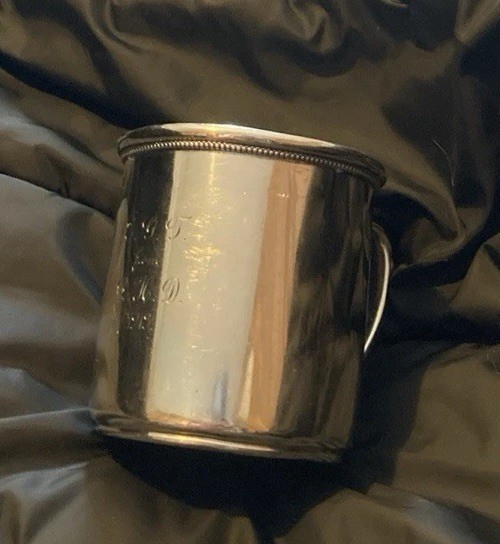 Antique Silver Cup Bigelow & Kennerd & Co. Engraved “EGT from RHD. 1913. “