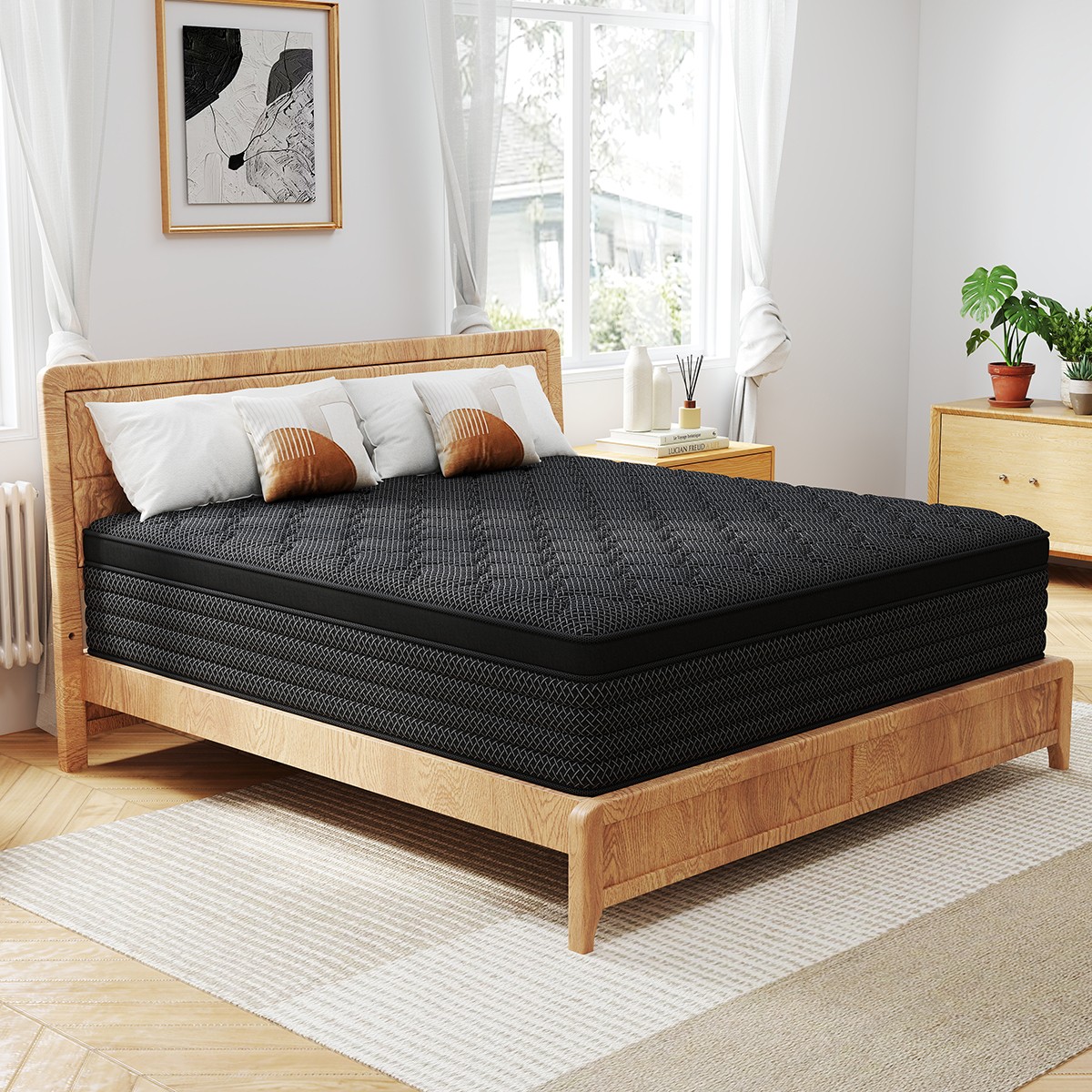 12" 14" Twin Full Queen King Mattress Gel Memory Foam Hybrid Spring Bed In a Box