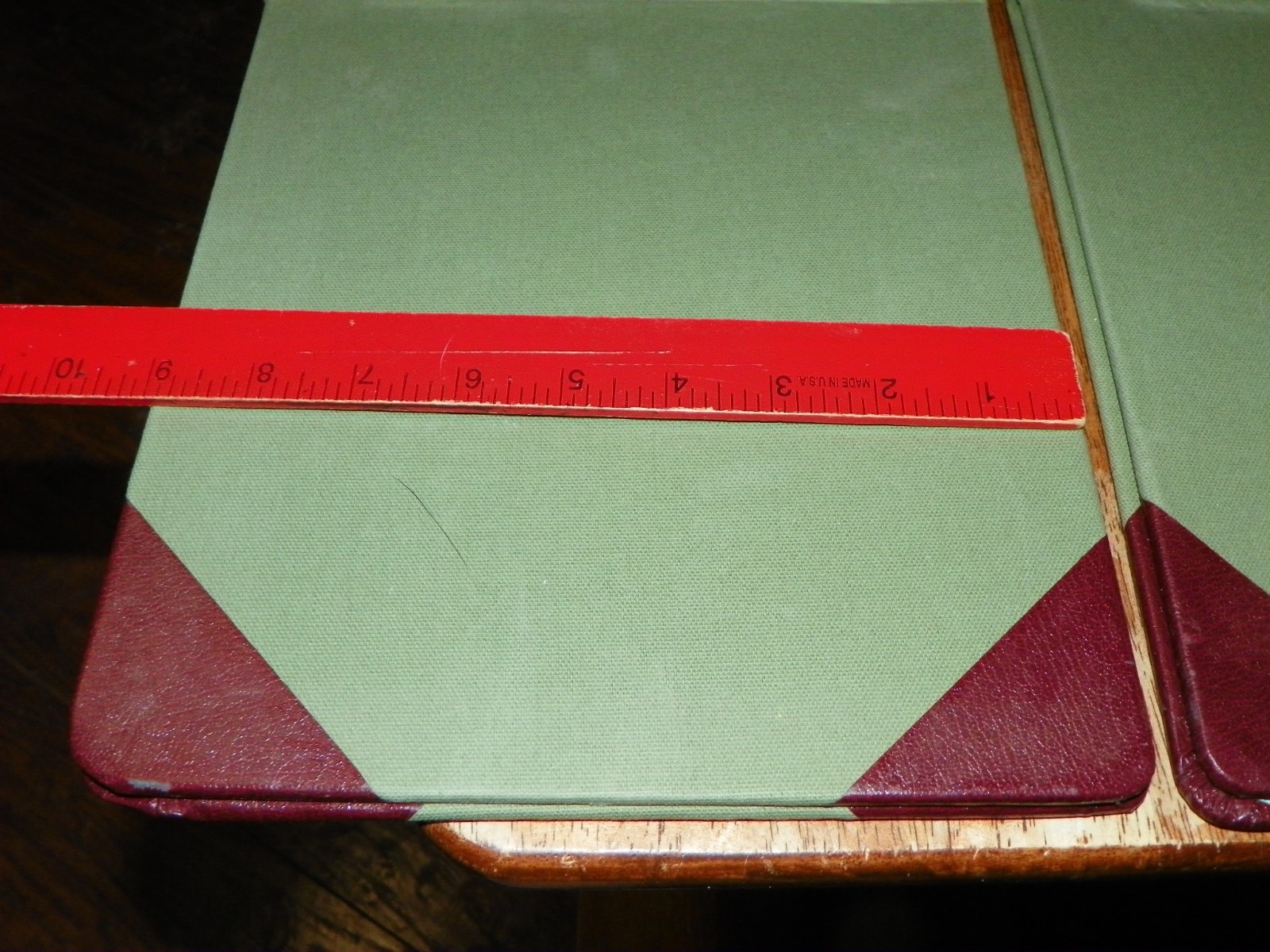 Lot of 2 Wilson Jones 278-27 Sectional Post Binder Canvas 11 x 8.5 GREEN 3" capa