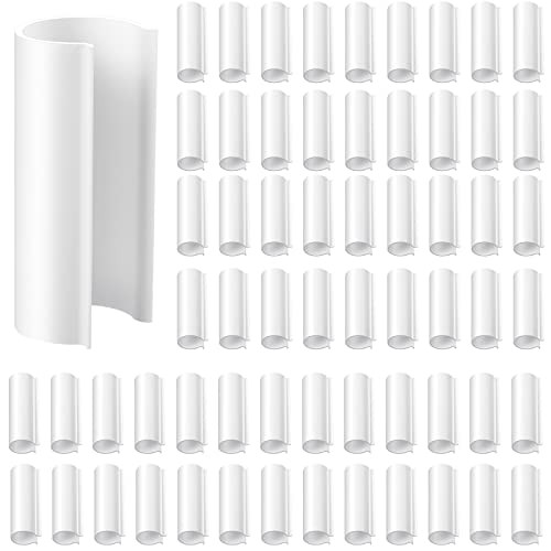 128 Pieces PVC Pipe Clips Covers 2.4 Inches Long For 1/2 Inch PVC Pipe White