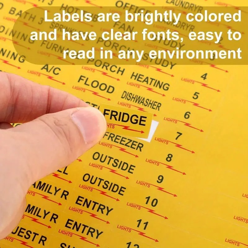 129 PCS NEW Circuit Breaker Box Labels: Clear Identification Stickers for Plugs