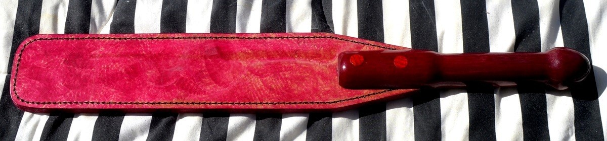 Custom-made Warder’s Prison Strap, Hardwood Handle, Sole Leather