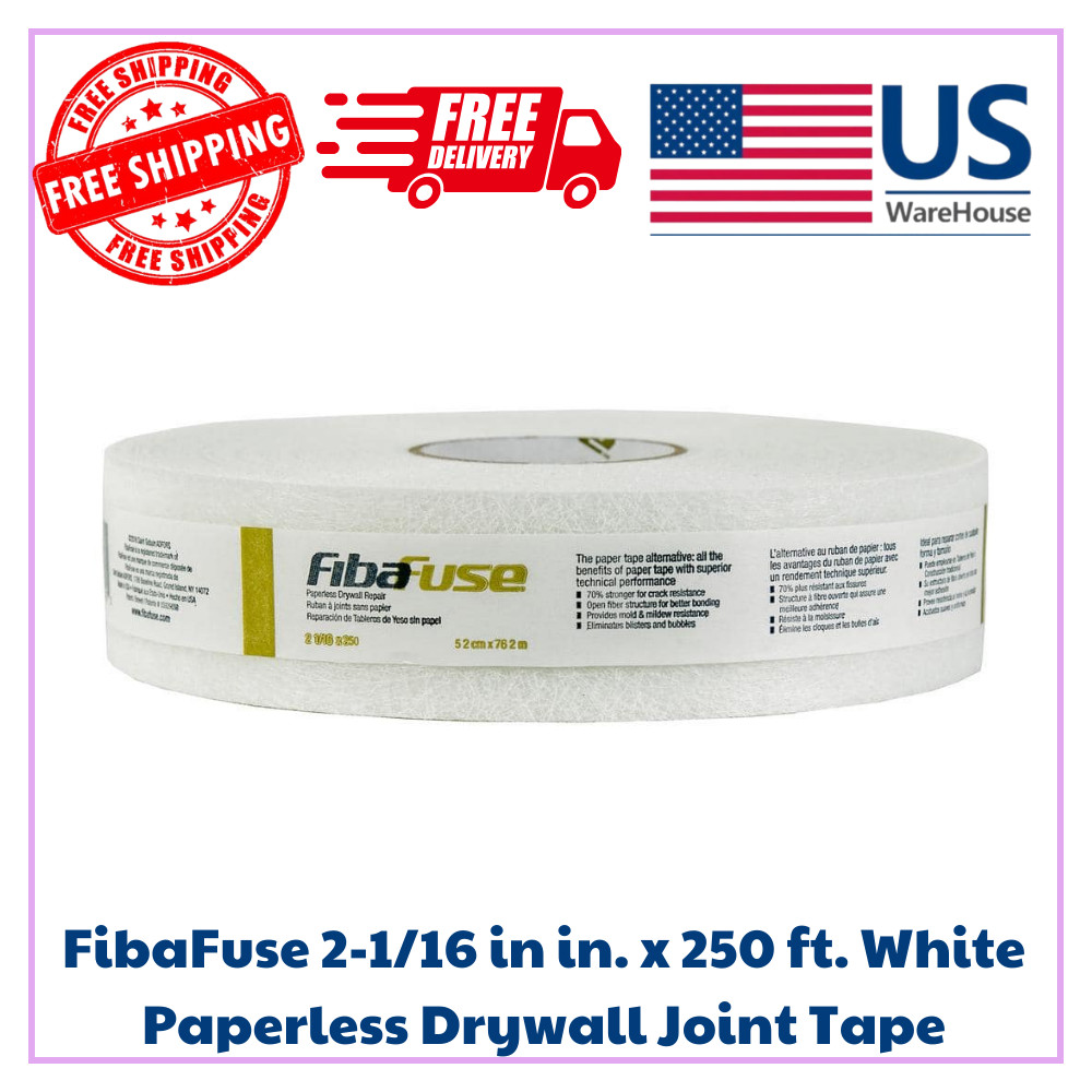 FibaFuse 2-1/16 in in. x 250 ft. White Paperless Drywall Joint Tape