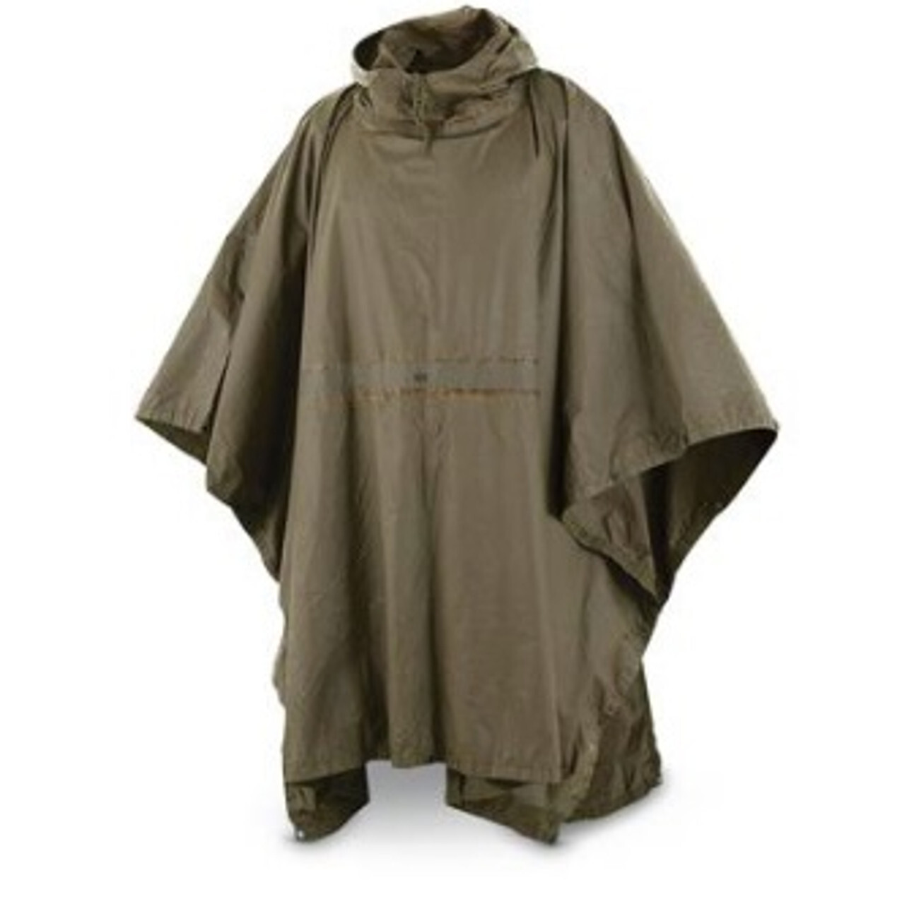 German army wet weather Rain poncho waterproof olive hood shelter cape US STOCK