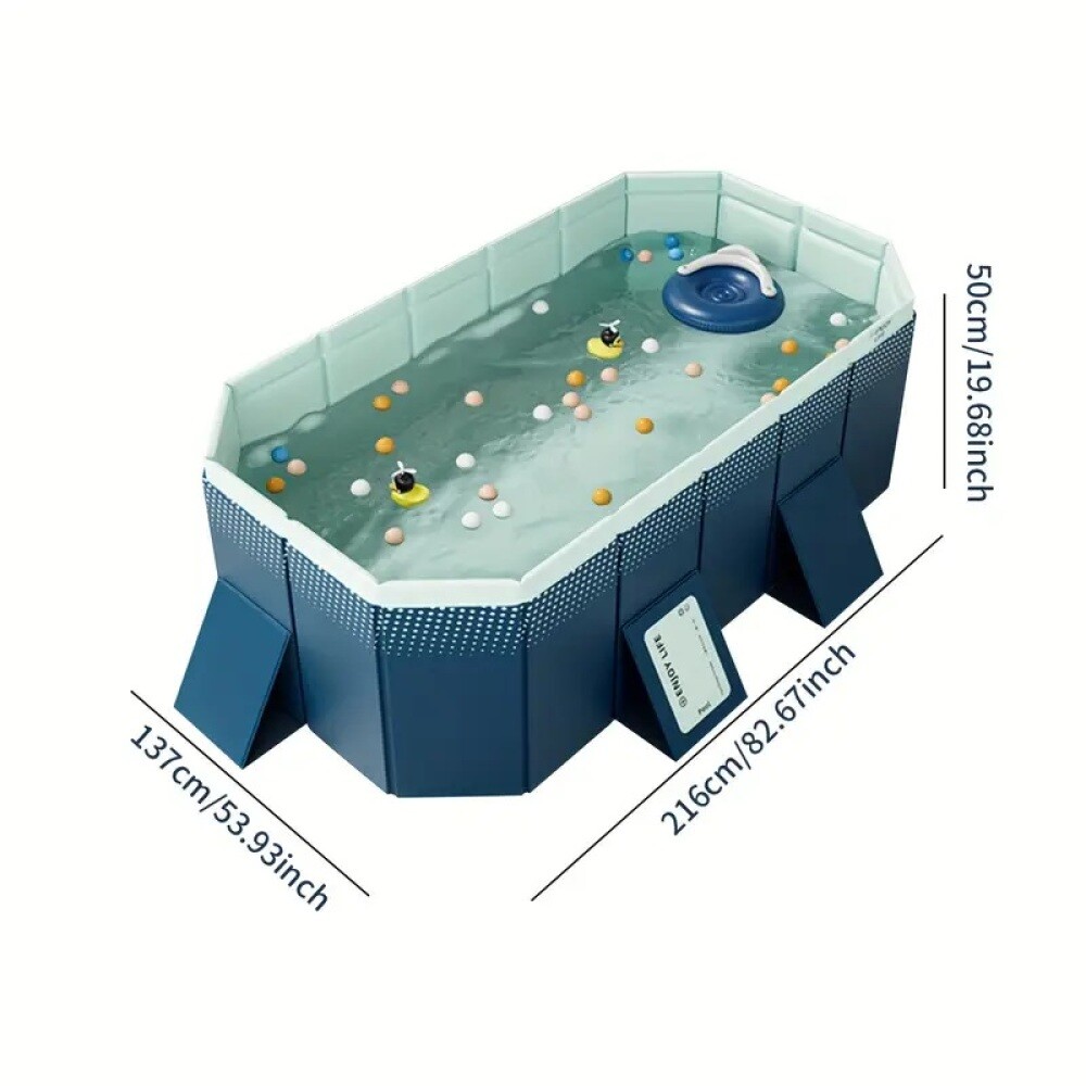 82-Inch Large Inflatable Family Pool for Outdoor Fun – Durable PVC Design