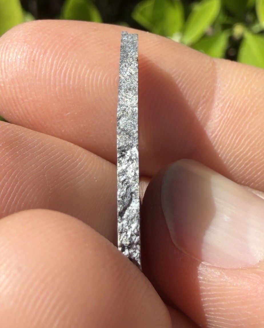 Amgala 001 Martian Meteorite Slice, Shergottite Mars Rock, Rare Meteorite, 1.91g