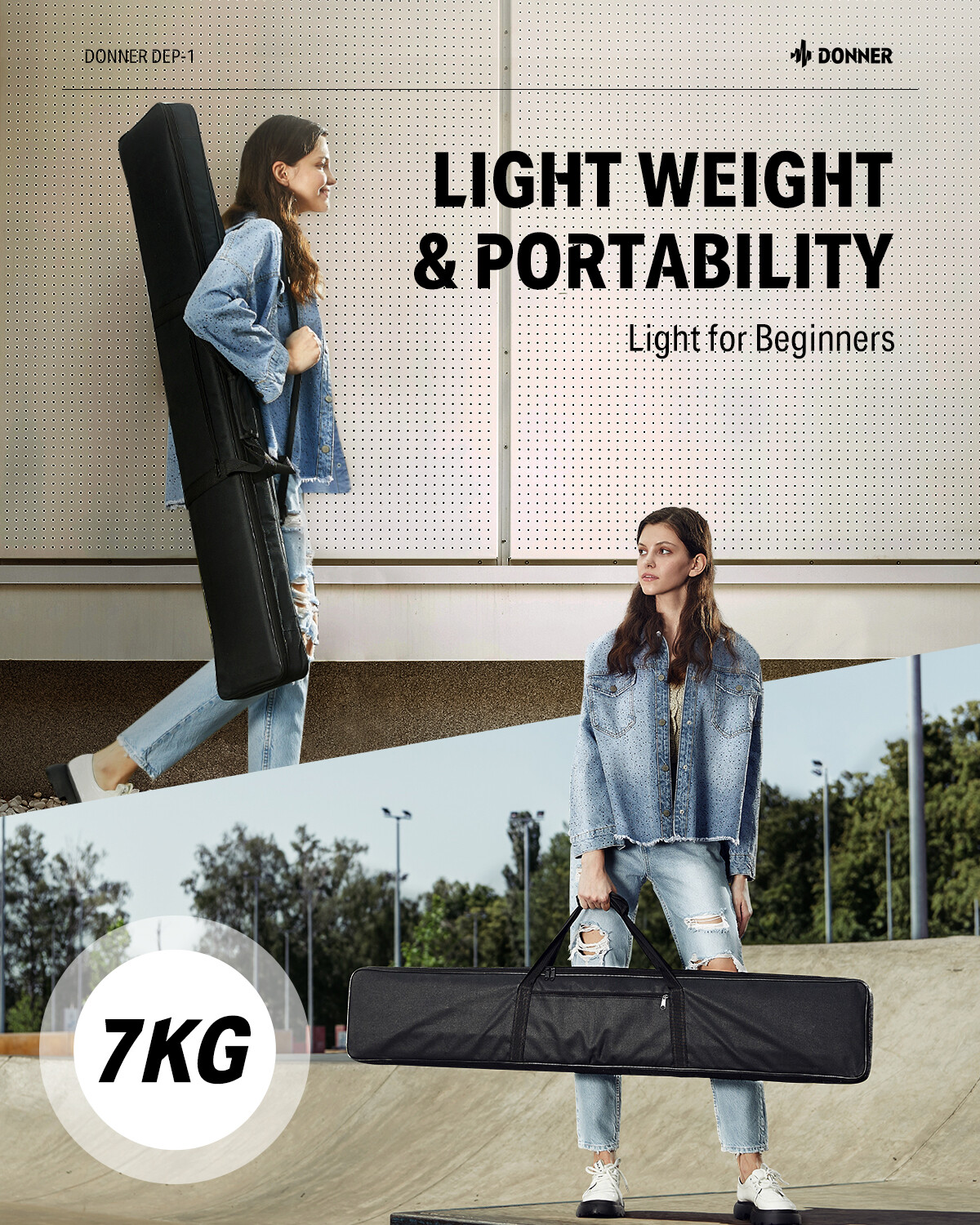 Donner DEP-1 88-Key Digital Piano Keyboard with Stand and Pedal