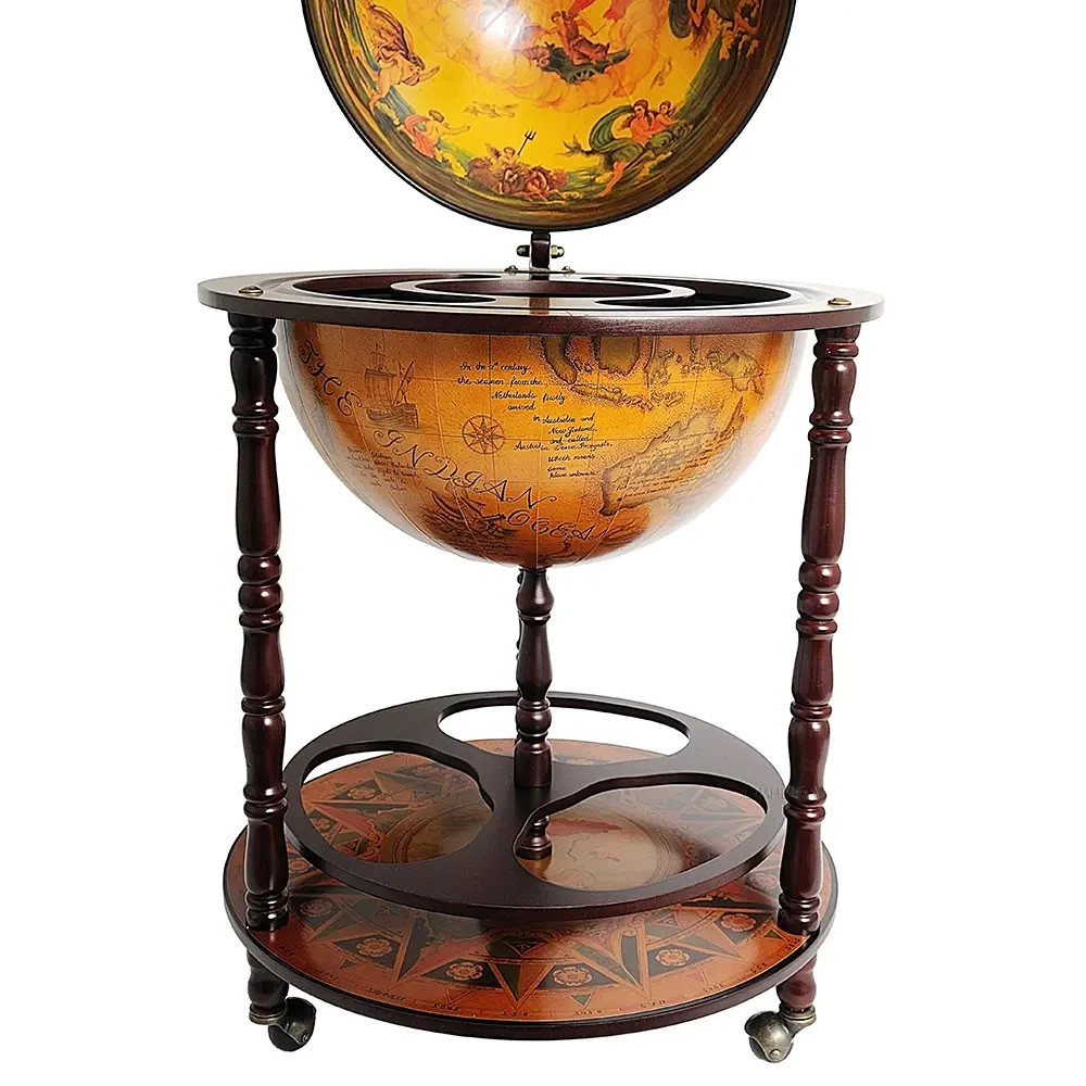 Globe Hidden Home Pub Hide A Bar 37" Old World Style Nautical Furniture New