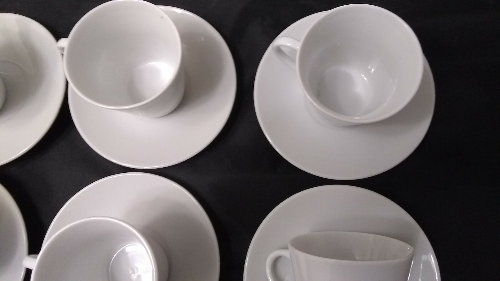 12 Pc Espresso White Porcelain Coffee set 6 Cup AND 6 Saucer 2.5 Oz Gift # 999z