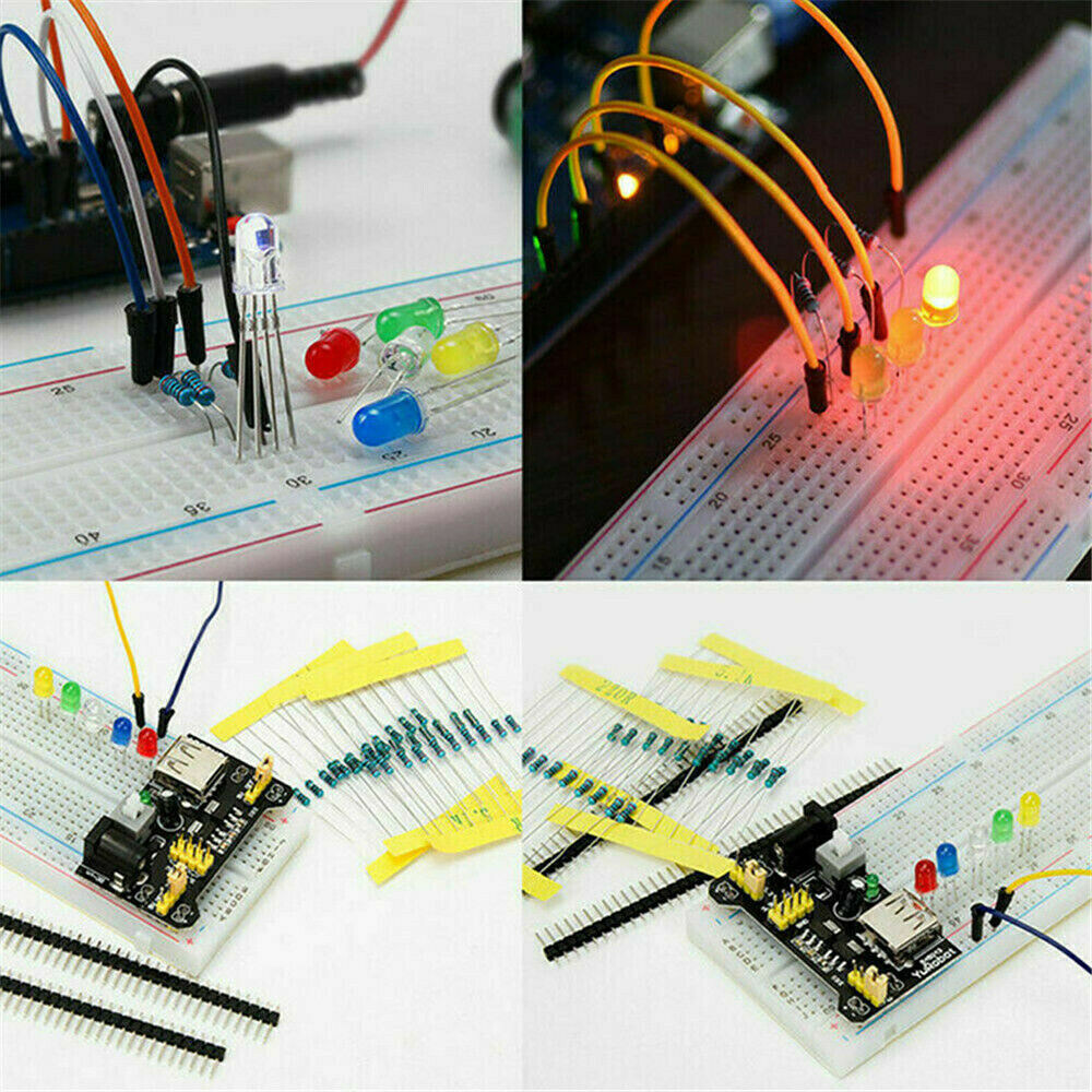 Electronics Component Basic Kit with 830 tie-points Breadboard Resist for UNO R3