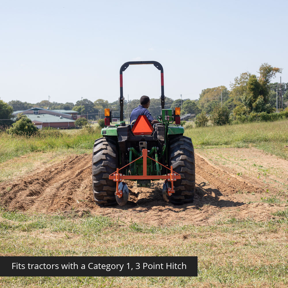 Titan Attachments Orange 48" Adjustable Disc Bedder, Category 1, 3 Point QH1