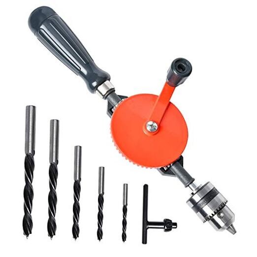 Hand Drill Akamino Powerful and Speedy Manual Hand Drill with Anti Slip Handle