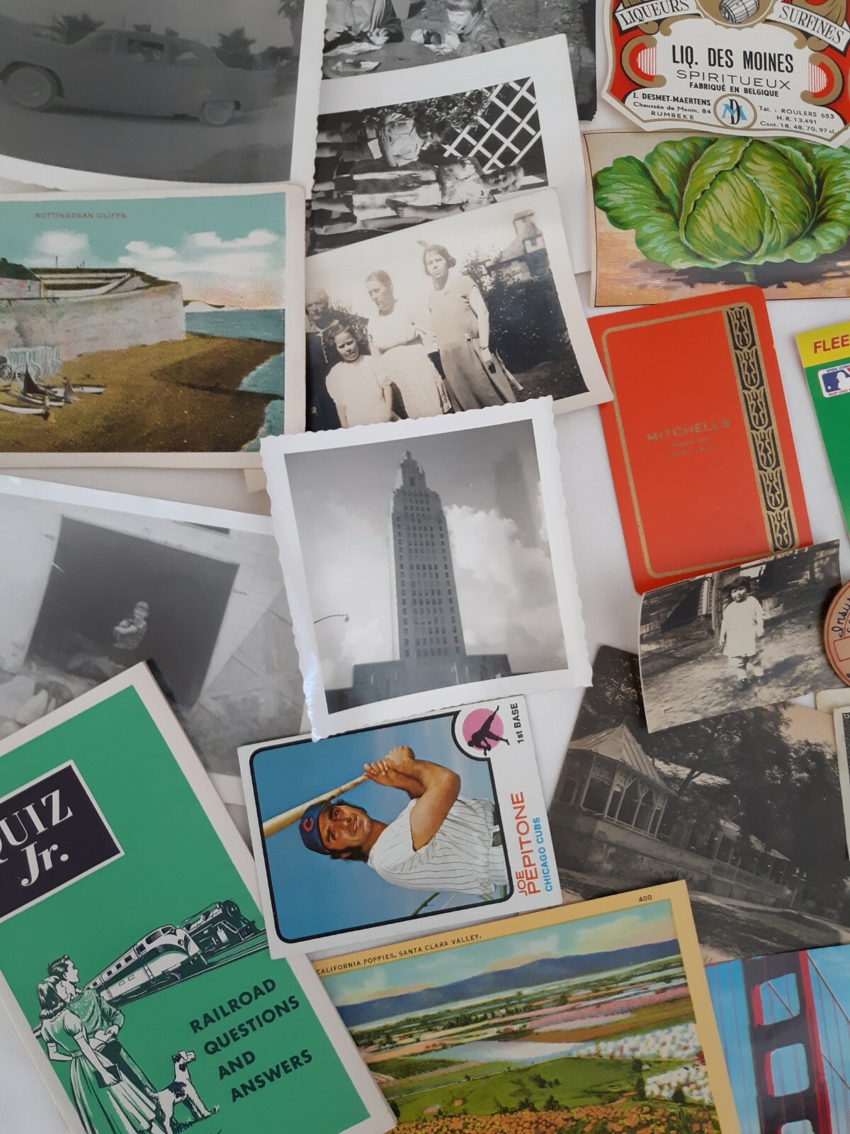 Lot of Vintage Ephemera Items--Old Postcards, paper Junk Journal Scrapbook Items