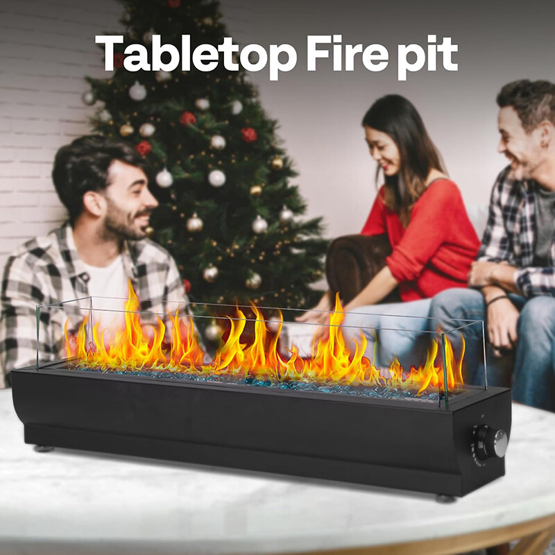 40,000 BTU Propane Fire Pit 30-inch Outdoor Fireplace Smokeless for Patios