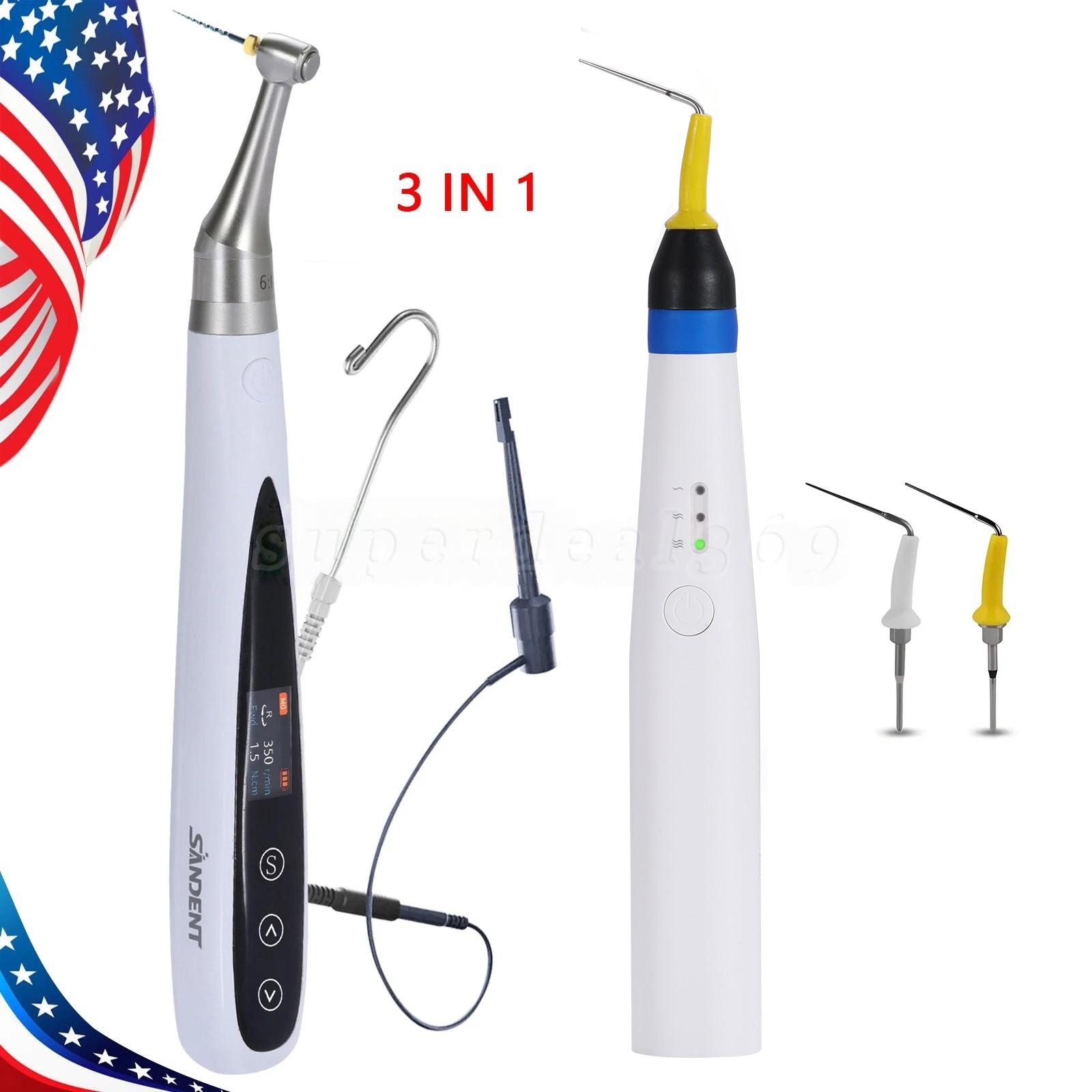 Dental Endo Gutta Percha Endodontic Heated Pen / 3in1 Endo Motor Apex Locator dp