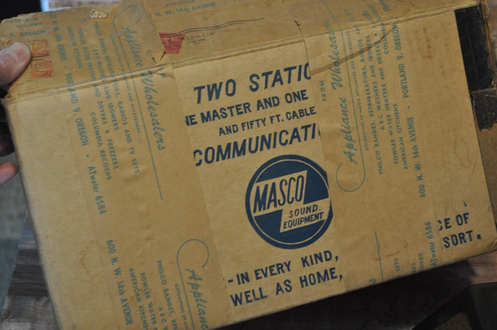 VINTAGE 1950's MASCO MTR Midgetalk WIRELESS VACUUM TUBE INTERCOM in BOX