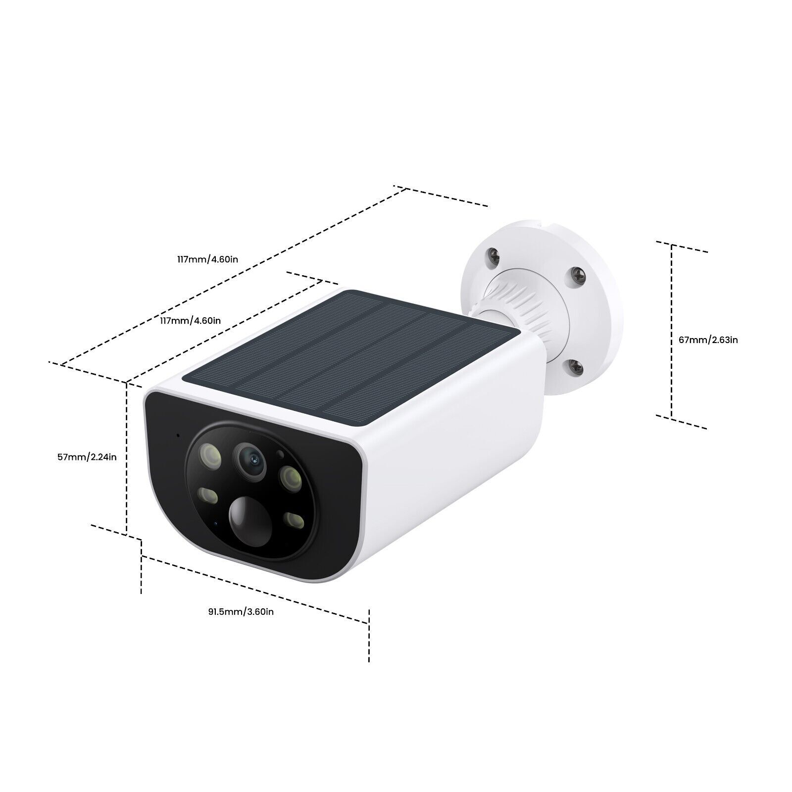 2 Pack Wansview 2K 3MP Solar Camera Outdoor Wireless 2.4Ghz WiFi Human Detection