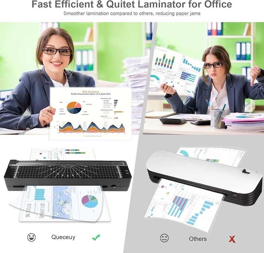 Laminator 13-inch Thermal Laminator with A3Laminating Sheets 10pcs A3-399