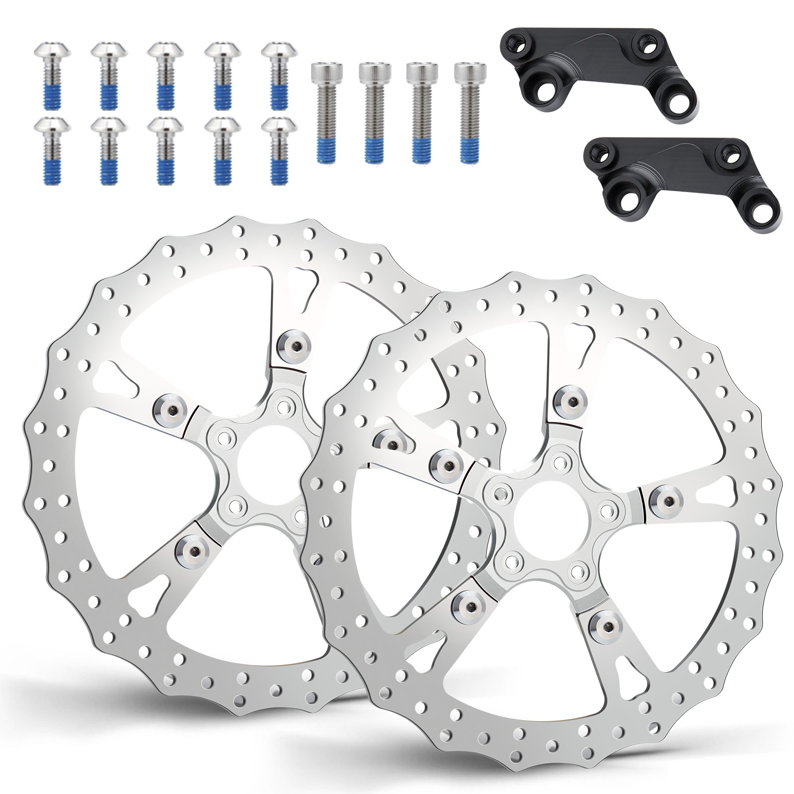14" Front Brake Dual Disc Floating Rotors for Harley Touring Road Glide 2008-up