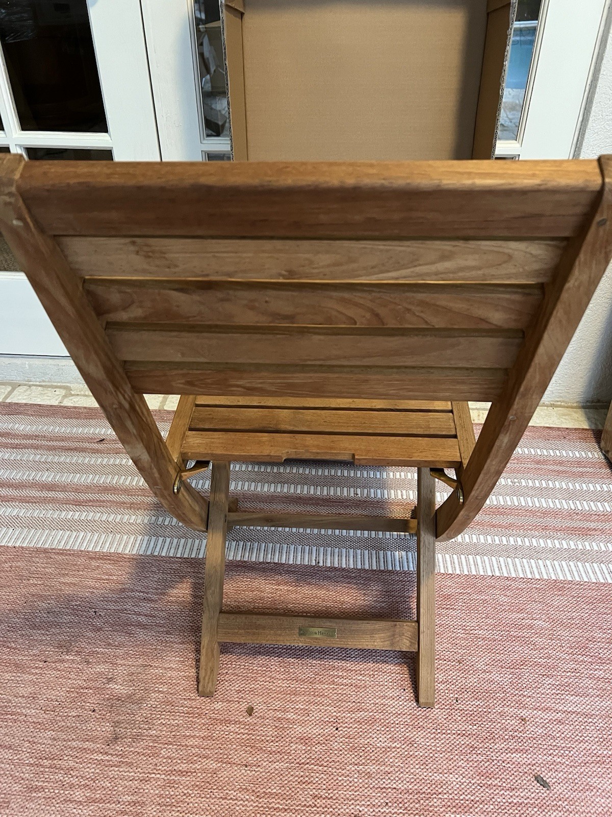 Smith & Hawken Teak Coventry 2009 Outdoor Folding Chair Patio Quality Sturdy New