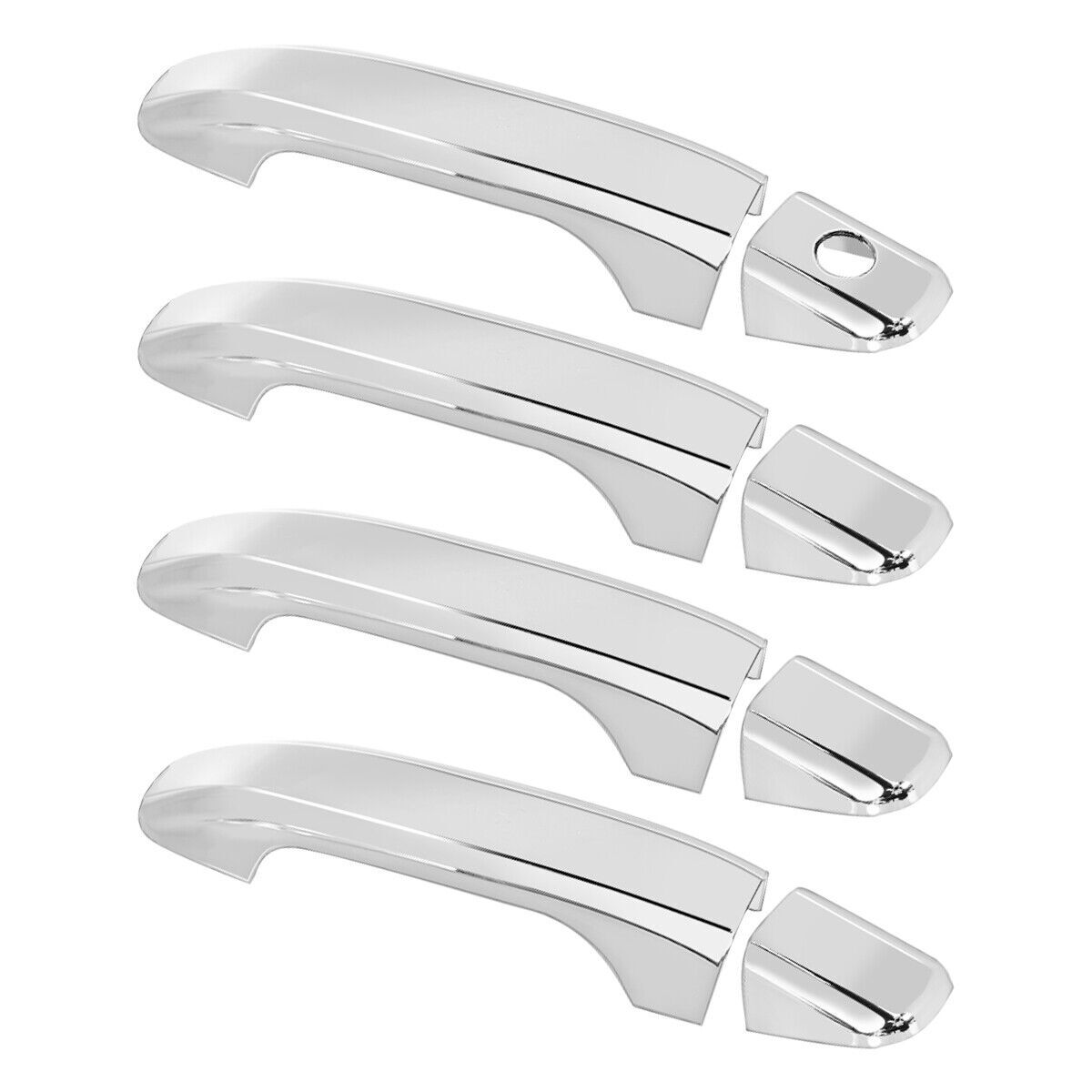 For Chevy Silverado 1500 14-19 Chrome Door Handle+Mirror+Tailgate Cover+Cam Hole