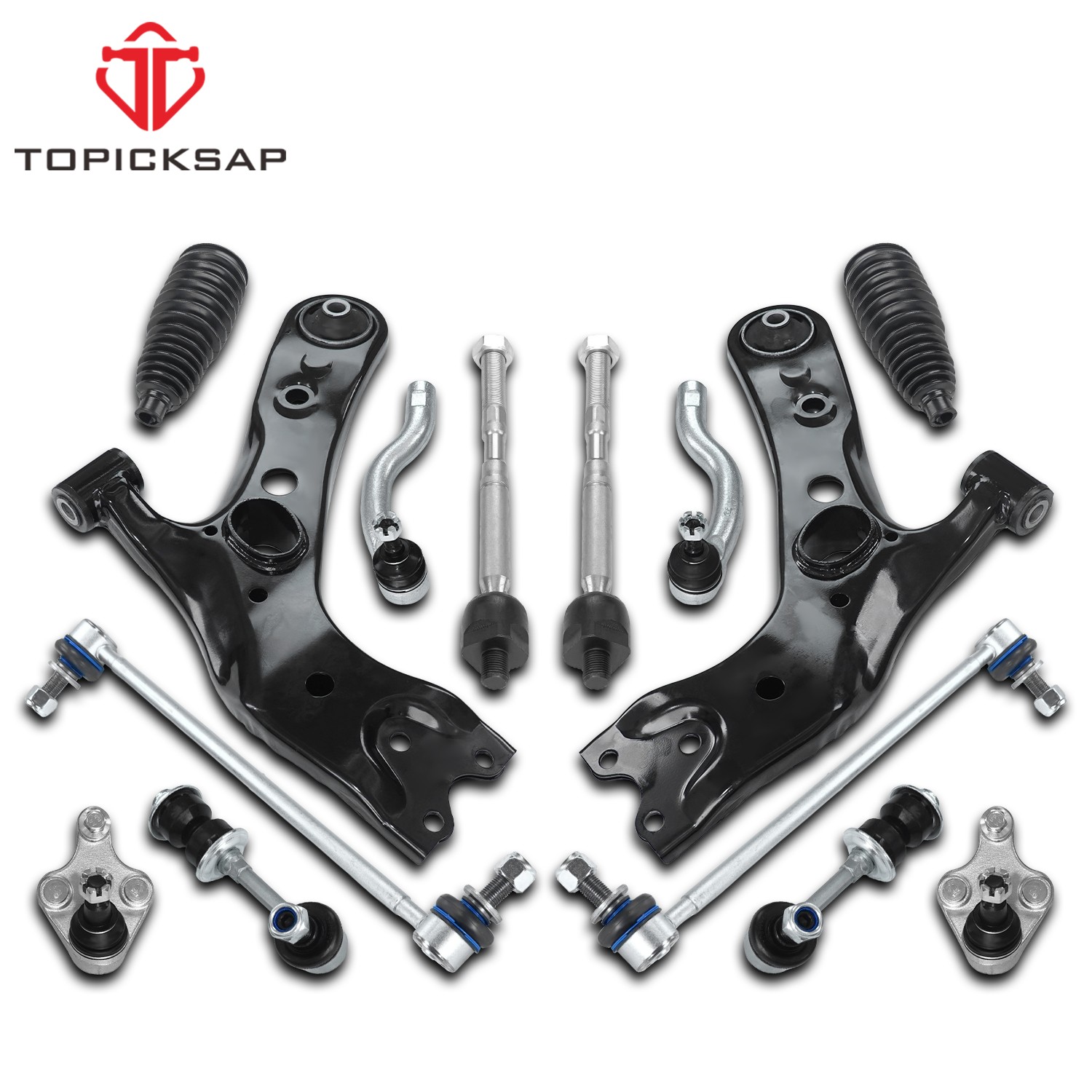14Pcs Front Lower Control Arm Sway Bar Link Kit Fit 2006 - 2018 Toyota RAV4