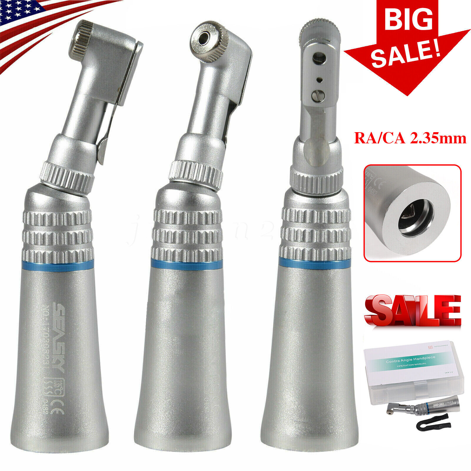 NSK Style Dental Slow Low Speed Contra Angle Handpiece Latch E-Type Attach YP2/4