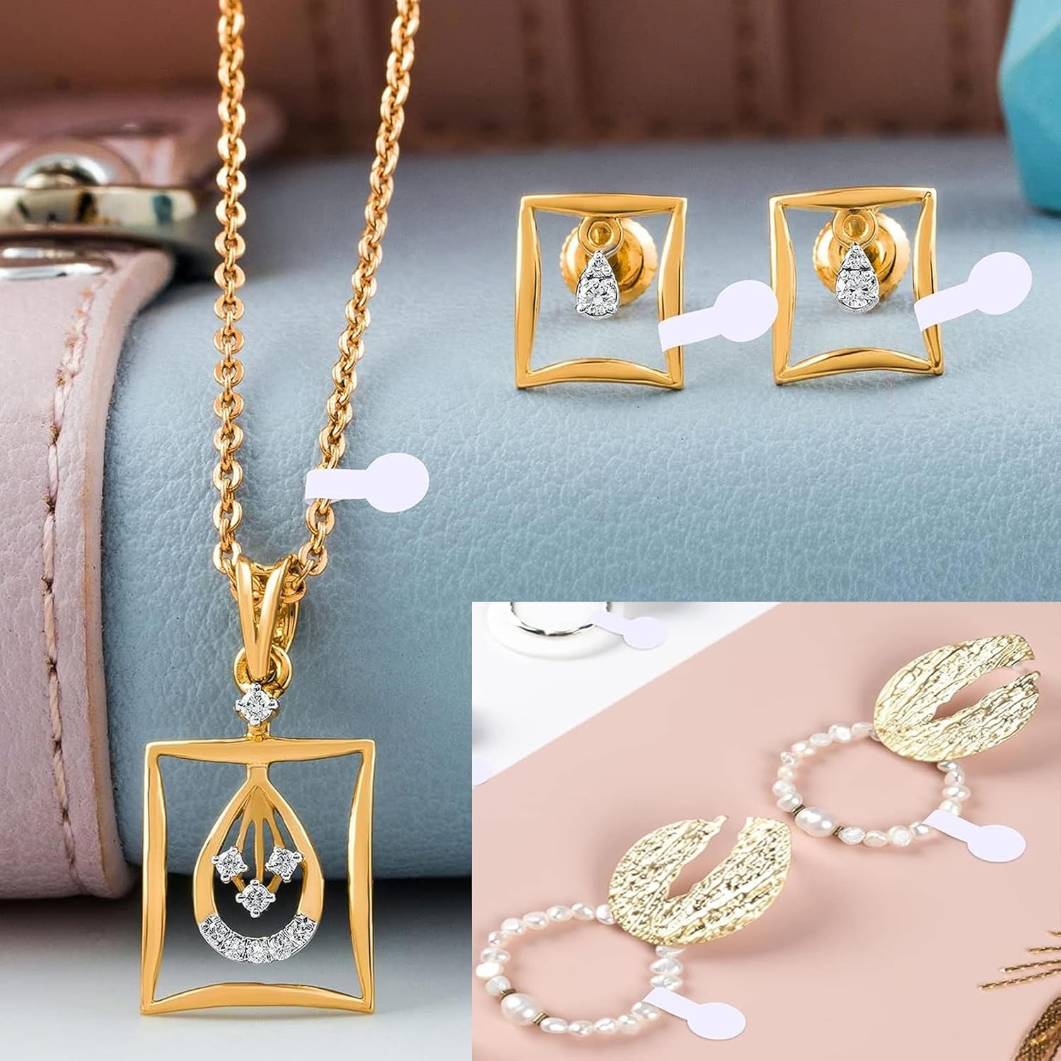 1000pcs Jewelry Price Tags Merchandise Barbell Price Stickers Jewelry Size