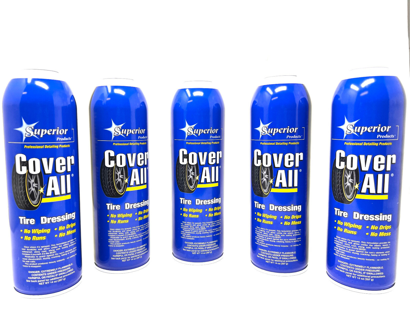Superior Cover All Professional High Gloss Tire Shine 14oz Pack of 5