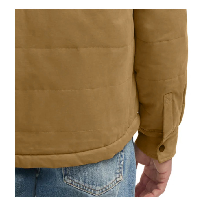 Hurley Men's Quilted Shirt Jacket Tan Size L