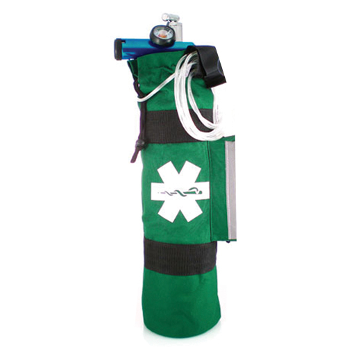 LINE2design Oxygen Sleeve EMS Medical Rescue Cylinder Bag with Side Pocket Green