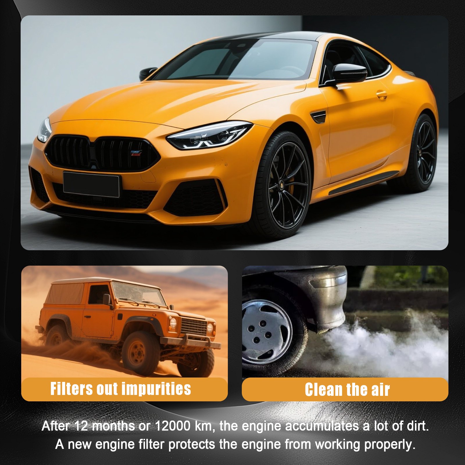 Premium Engine & Cabin Air Filter Combo Set for 2009 - 2019 Toyota Corolla 1.8L