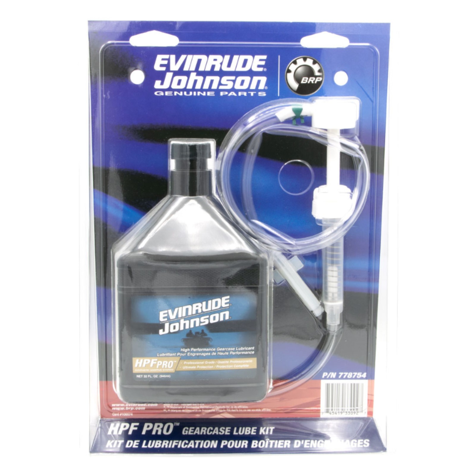 Johnson Evinrude OMC OEM HPF Pro Gearcase Lubricant Kit 32oz, 0778754