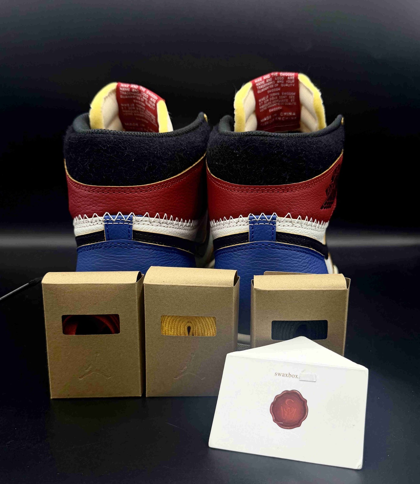 Air Jordan 1 x Union x Fragment Black and Varsity Red IO7847-002 Men Size