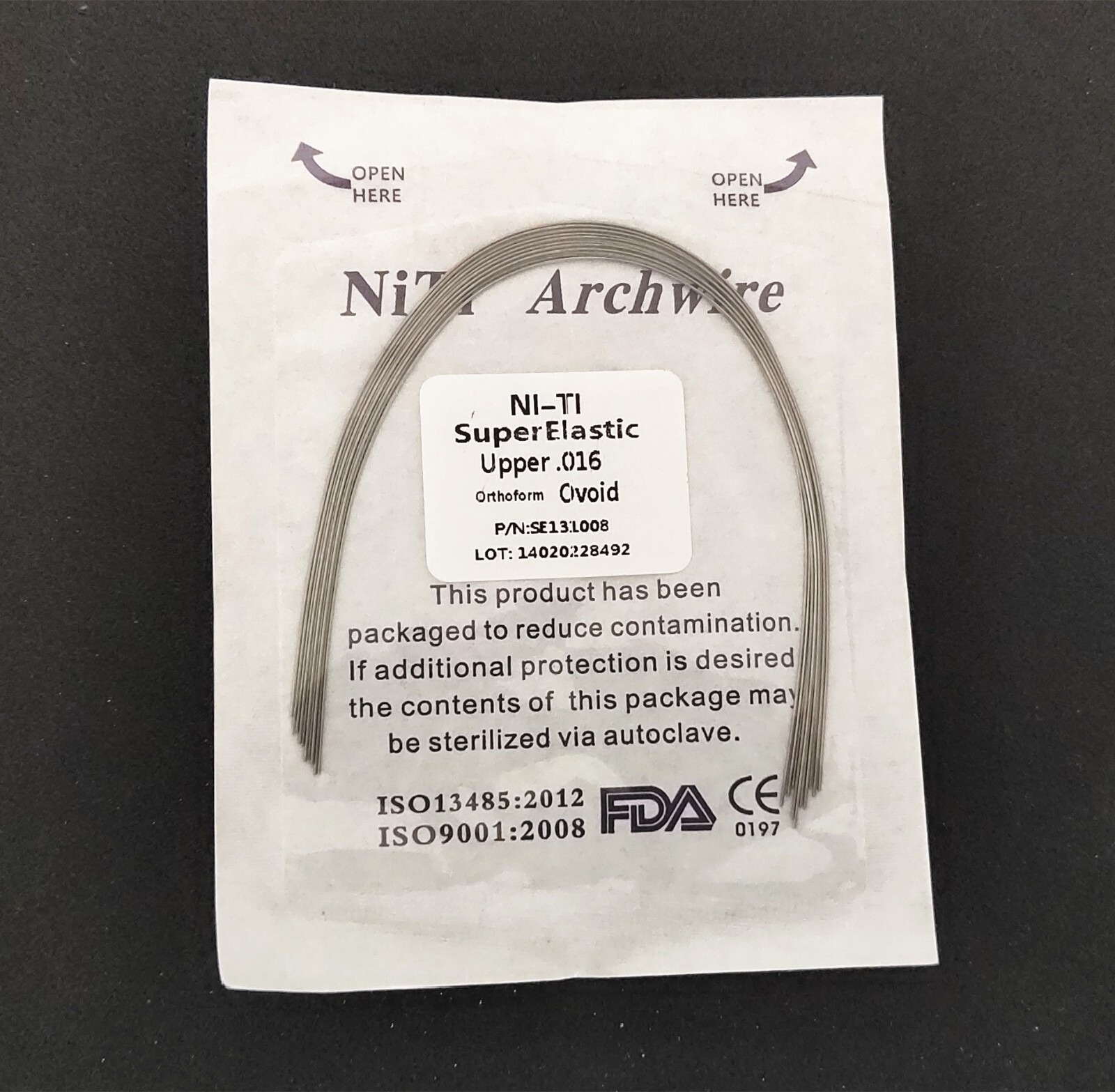 Dental Orthodontic Super Elastic Wire Niti Round Arch Wires Ovoid Form 10pcs/bag