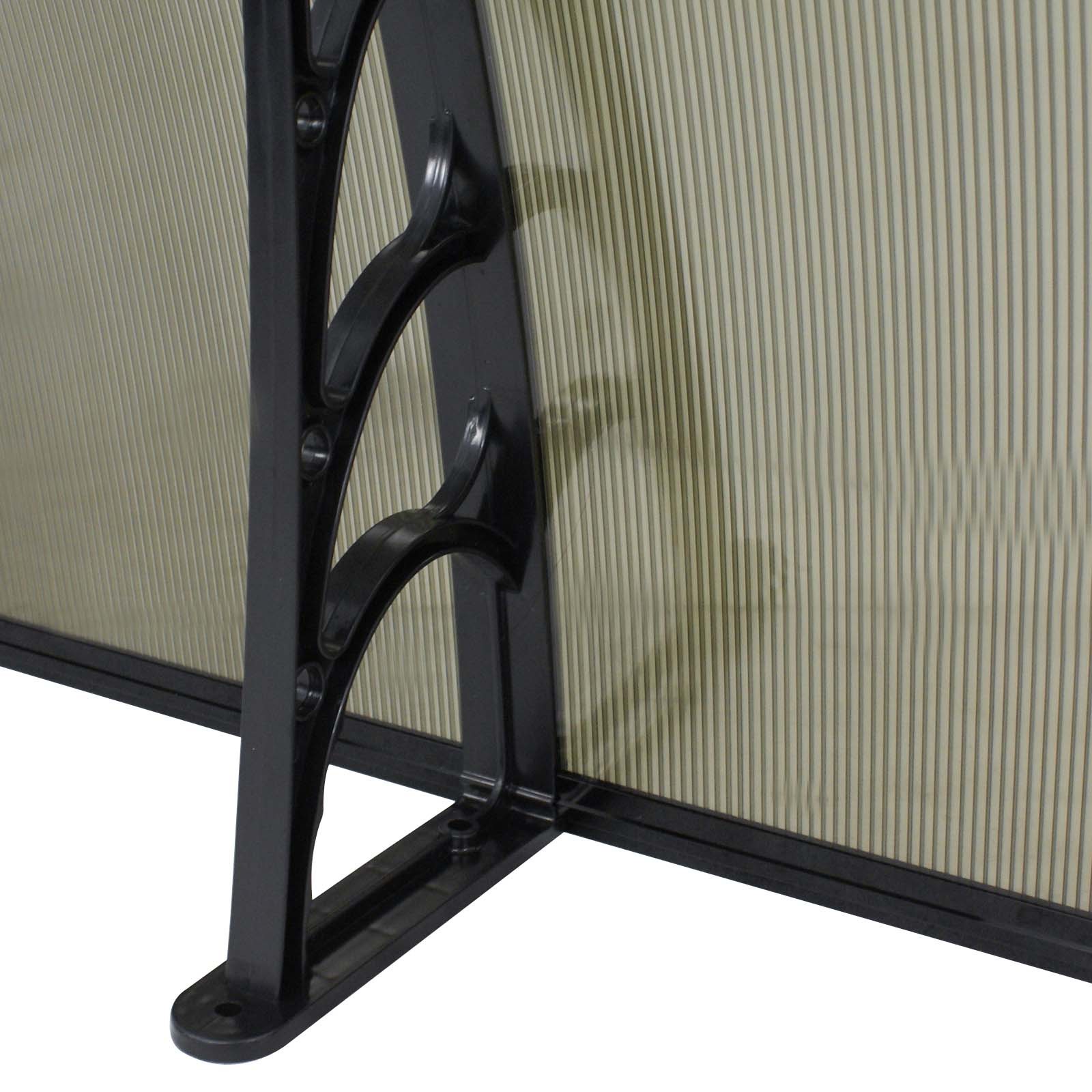 40 x 80 Window Awning Door Canopy Polycarbonate Cover, Brown