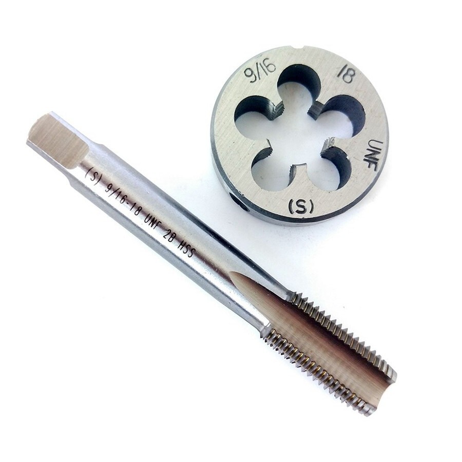 1PCS HSS 9/16-18 UNF Tap + 1PCS 9/16-18 UNF Die Right Hand