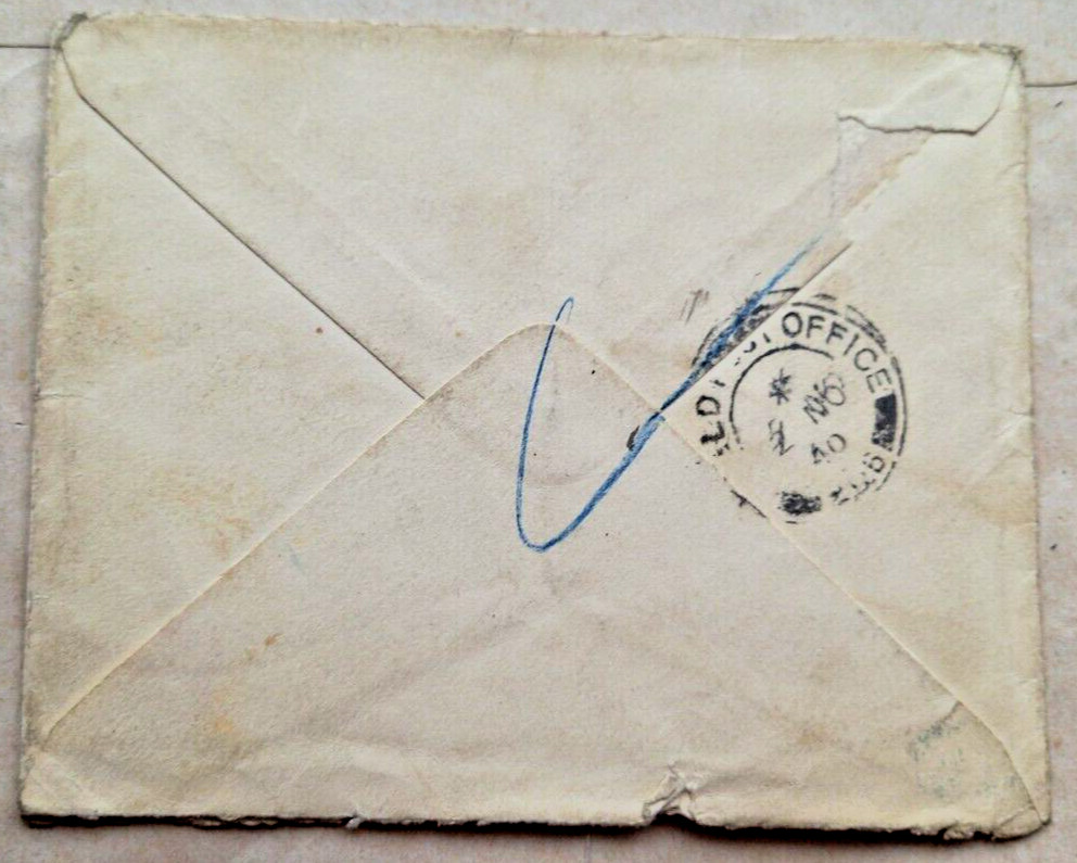 GIBRALTAR 1940 UNCENSORED COVER TO R. A. M. C. ENGLAND + FIELD POST REDIRECTION