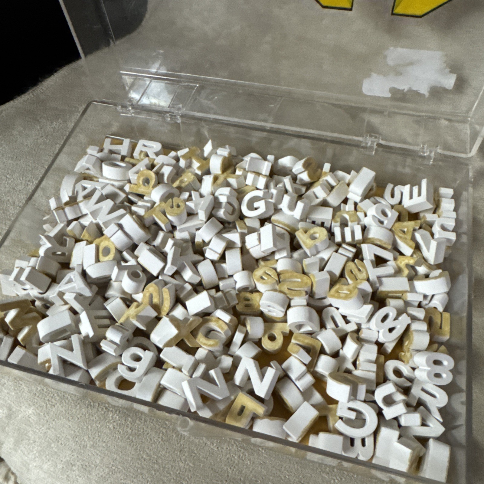 Vintage 1960s Hernard 3-D Title Letters Original Lower Upper Case White