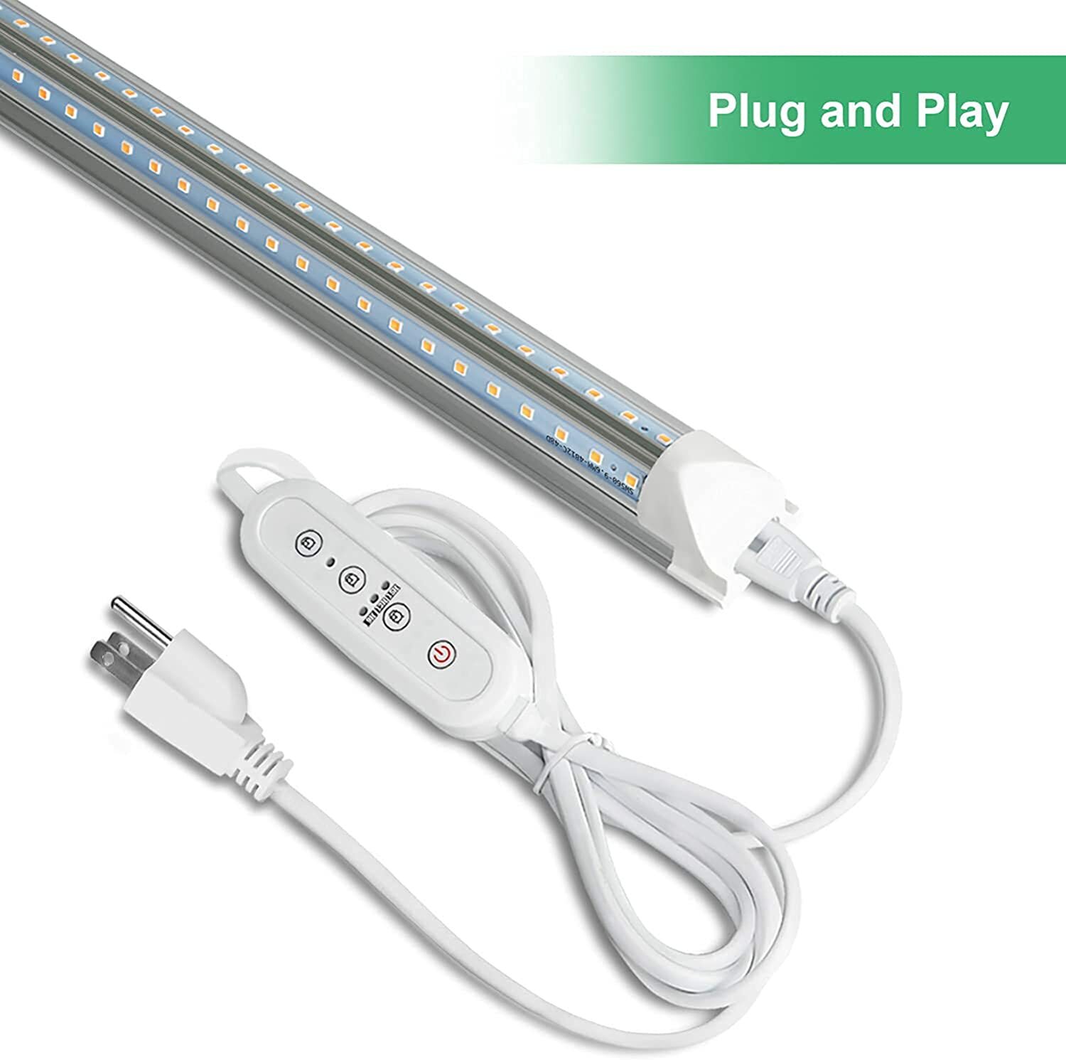 4 Pack T8 LED Grow Light 4FT LED Tube Light Full Spectrum 160W(4 × 40W) 48inches