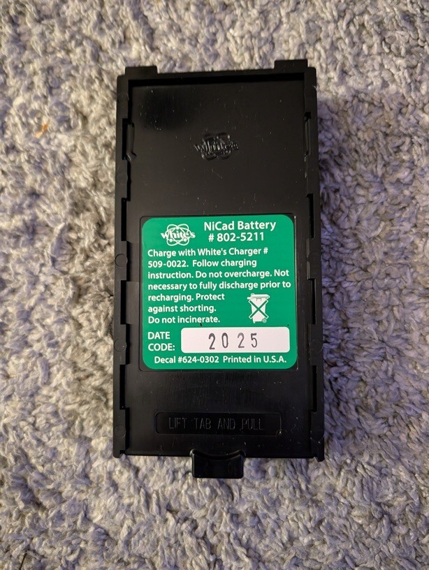 802-5211 Rechargeable battery for White's Detectors