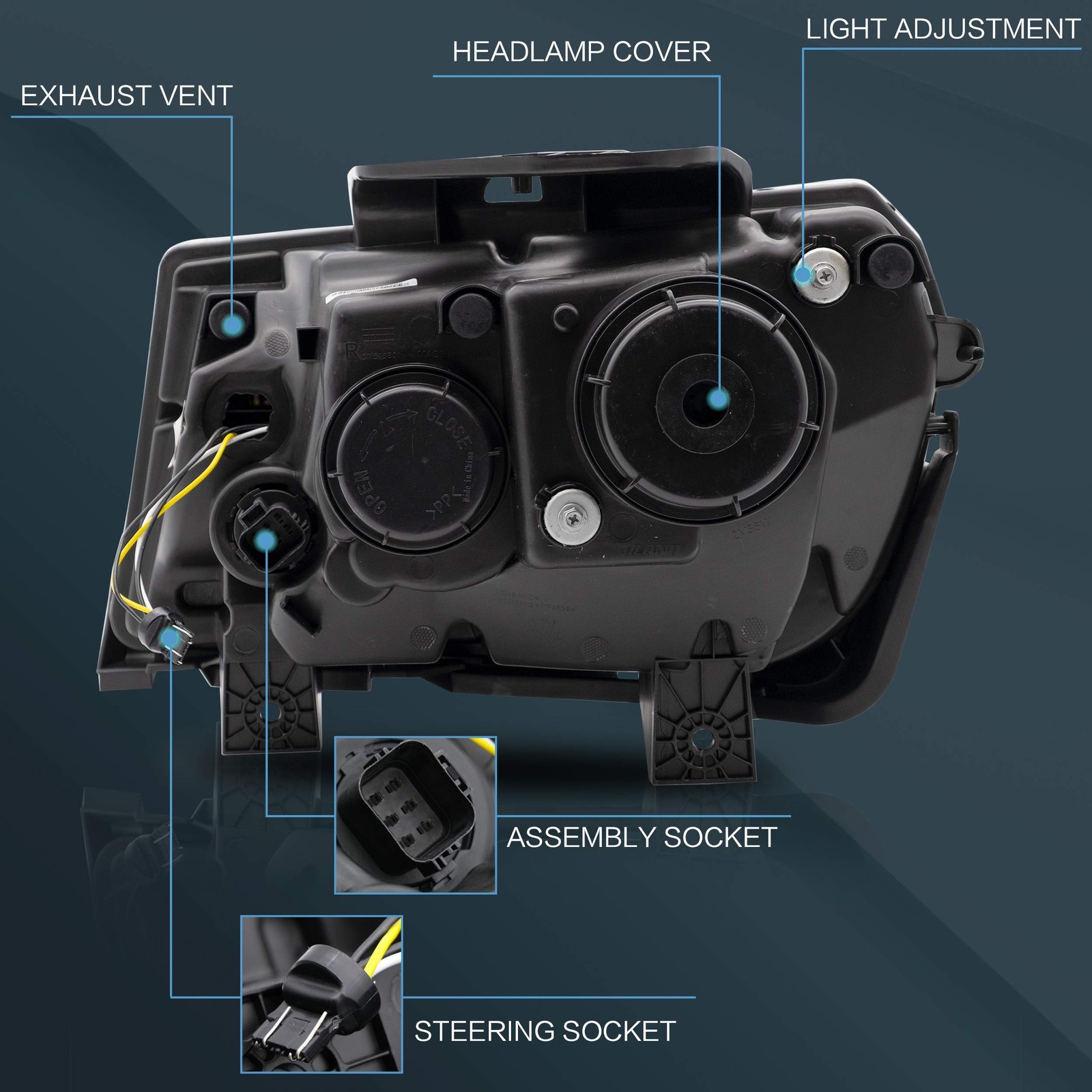 Headlight for 2014-2015 Chevrolet Camaro 5th Gen(LS, LT, SS, ZL1, Z/28) Regular